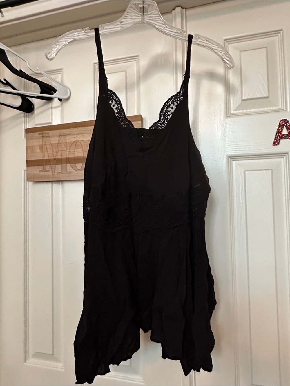 torrid Black Lace-Trim Chemise Romper